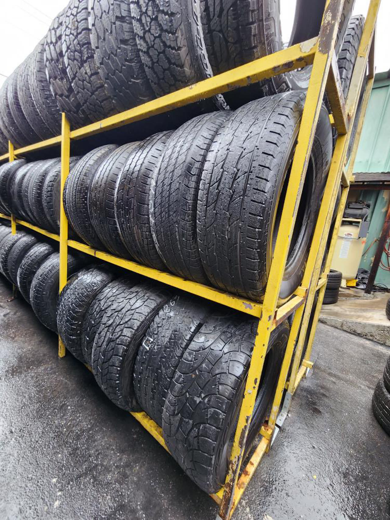 Tire work on the shop floor at Palmetto Tire